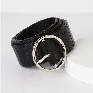 Lulus Black Croc Belt